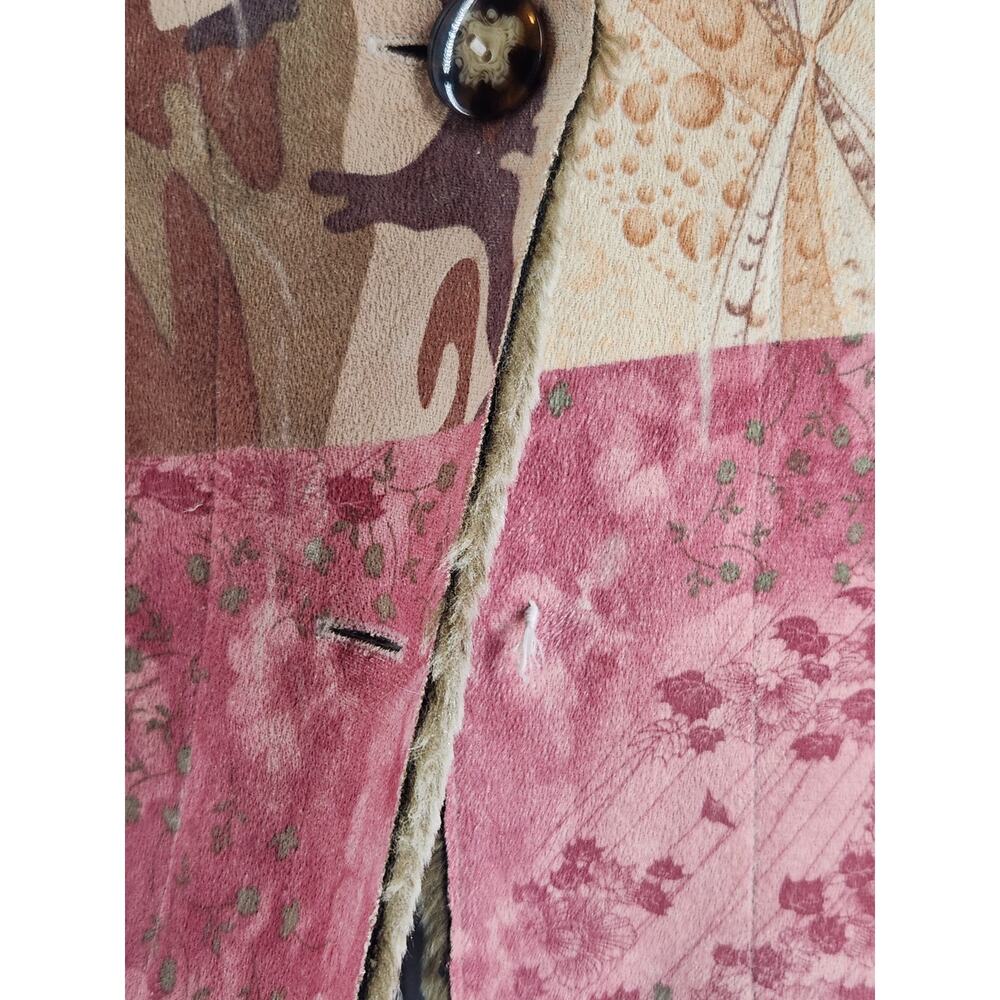 Weavz Suede Jacket Women's S Patchwork Button Dow… - image 8